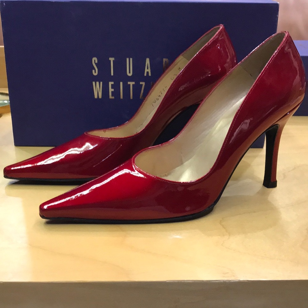 Stuart Weitzman Red Patent Heels